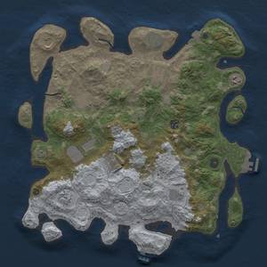 Thumbnail Rust Map: Procedural Map, Size: 4096, Seed: 169614454, 19 Monuments