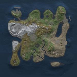 Thumbnail Rust Map: Procedural Map, Size: 2600, Seed: 8006, 9 Monuments