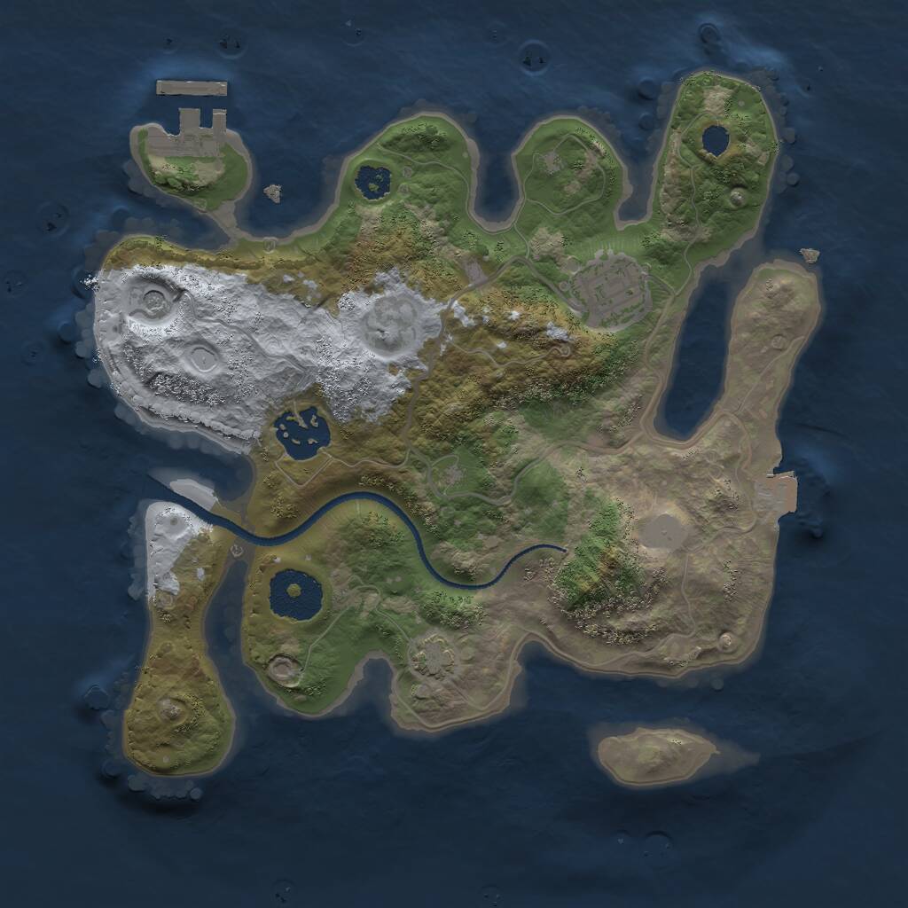 Rust Map: Procedural Map, Size: 2600, Seed: 8006, 6 Monuments