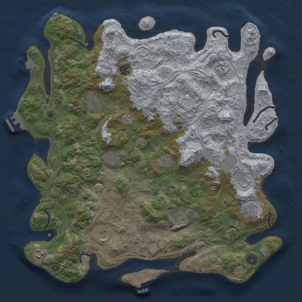 Rust Map: Procedural Map, Size: 4400, Seed: 6997619, 19 Monuments