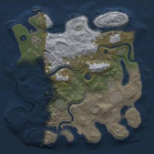 Thumbnail Rust Map: Procedural Map, Size: 3500, Seed: 748571901, 11 Monuments