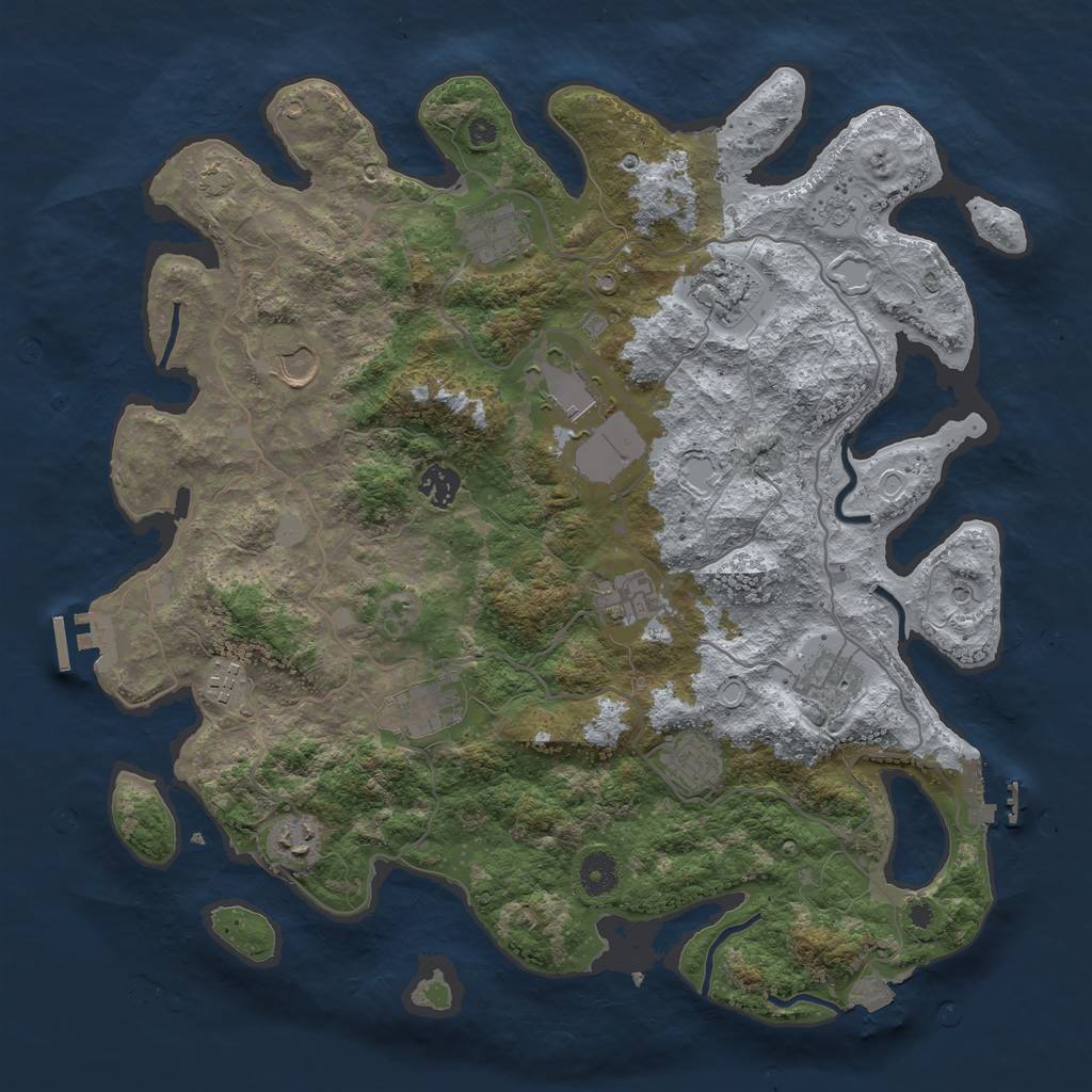 Rust Map: Procedural Map, Size: 4000, Seed: 1669878967, 19 Monuments