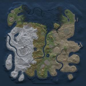 Thumbnail Rust Map: Procedural Map, Size: 3800, Seed: 432640808, 15 Monuments