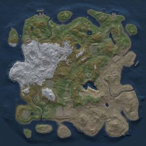 Thumbnail Rust Map: Procedural Map, Size: 4250, Seed: 509199272, 15 Monuments