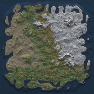 Thumbnail Rust Map: Procedural Map, Size: 6000, Seed: 8153, 19 Monuments