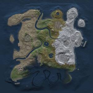 Thumbnail Rust Map: Procedural Map, Size: 3000, Seed: 1391718149, 12 Monuments