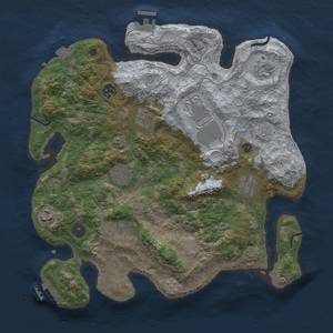 Thumbnail Rust Map: Procedural Map, Size: 3600, Seed: 771904447, 17 Monuments