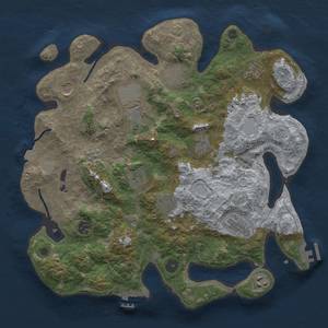 Thumbnail Rust Map: Procedural Map, Size: 3750, Seed: 9683766, 19 Monuments