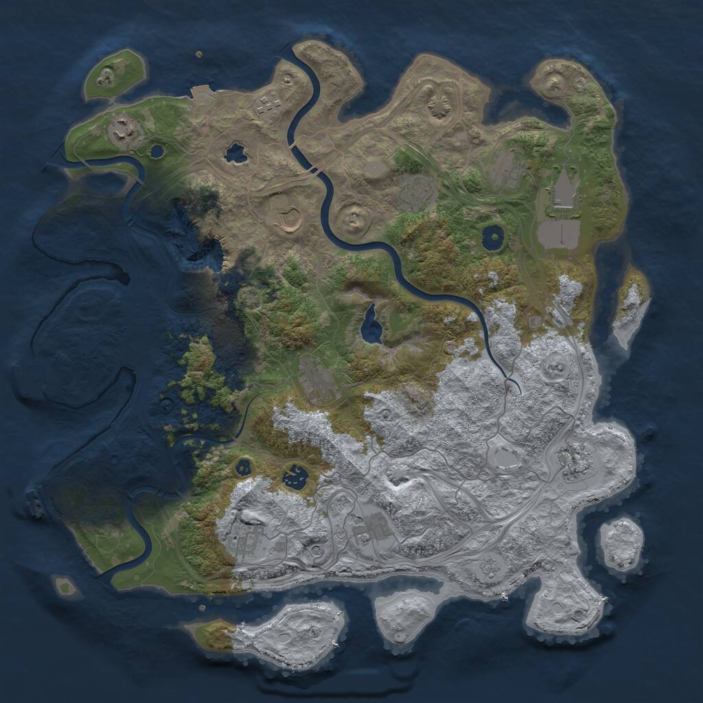 Rust Map: Procedural Map, Size: 4350, Seed: 15082024, 17 Monuments