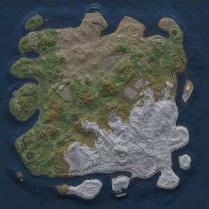 Thumbnail Rust Map: Procedural Map, Size: 4350, Seed: 15082024, 17 Monuments