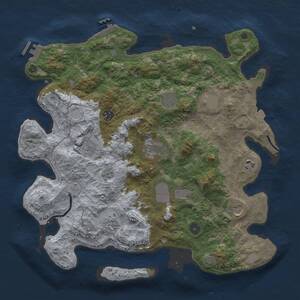 Thumbnail Rust Map: Procedural Map, Size: 4000, Seed: 1496326423, 16 Monuments