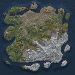 Thumbnail Rust Map: Procedural Map, Size: 4000, Seed: 15082024, 19 Monuments