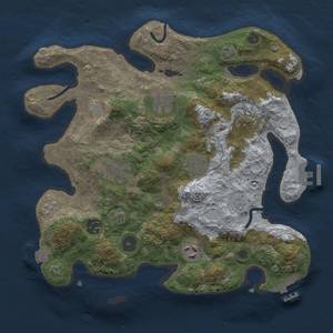 Thumbnail Rust Map: Procedural Map, Size: 3200, Seed: 1452640949, 15 Monuments