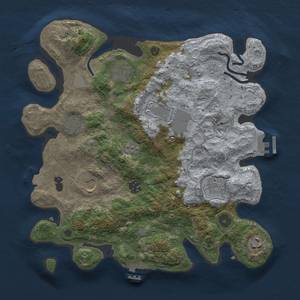 Thumbnail Rust Map: Procedural Map, Size: 3500, Seed: 941557278, 16 Monuments