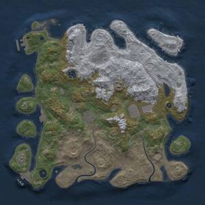 Thumbnail Rust Map: Procedural Map, Size: 3850, Seed: 583901948, 13 Monuments