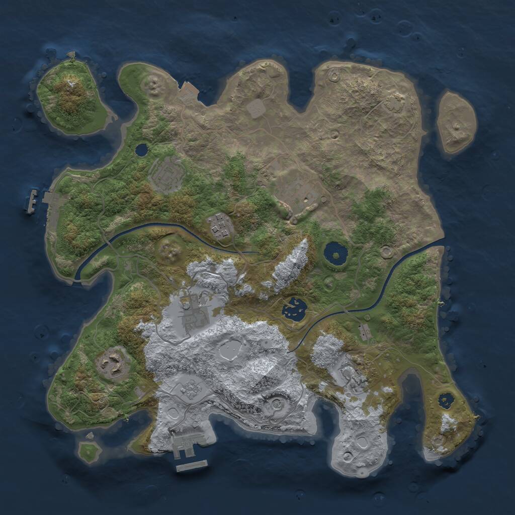 Rust Map: Procedural Map, Size: 3300, Seed: 1748245982, 13 Monuments