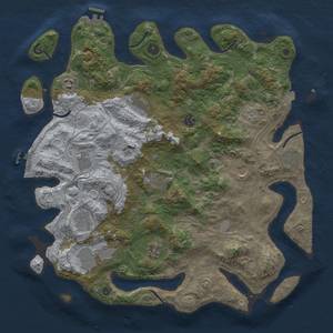 Thumbnail Rust Map: Procedural Map, Size: 4250, Seed: 1874869169, 19 Monuments