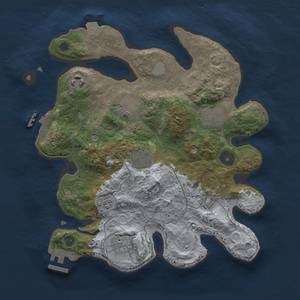 Thumbnail Rust Map: Procedural Map, Size: 3000, Seed: 1651545391, 15 Monuments