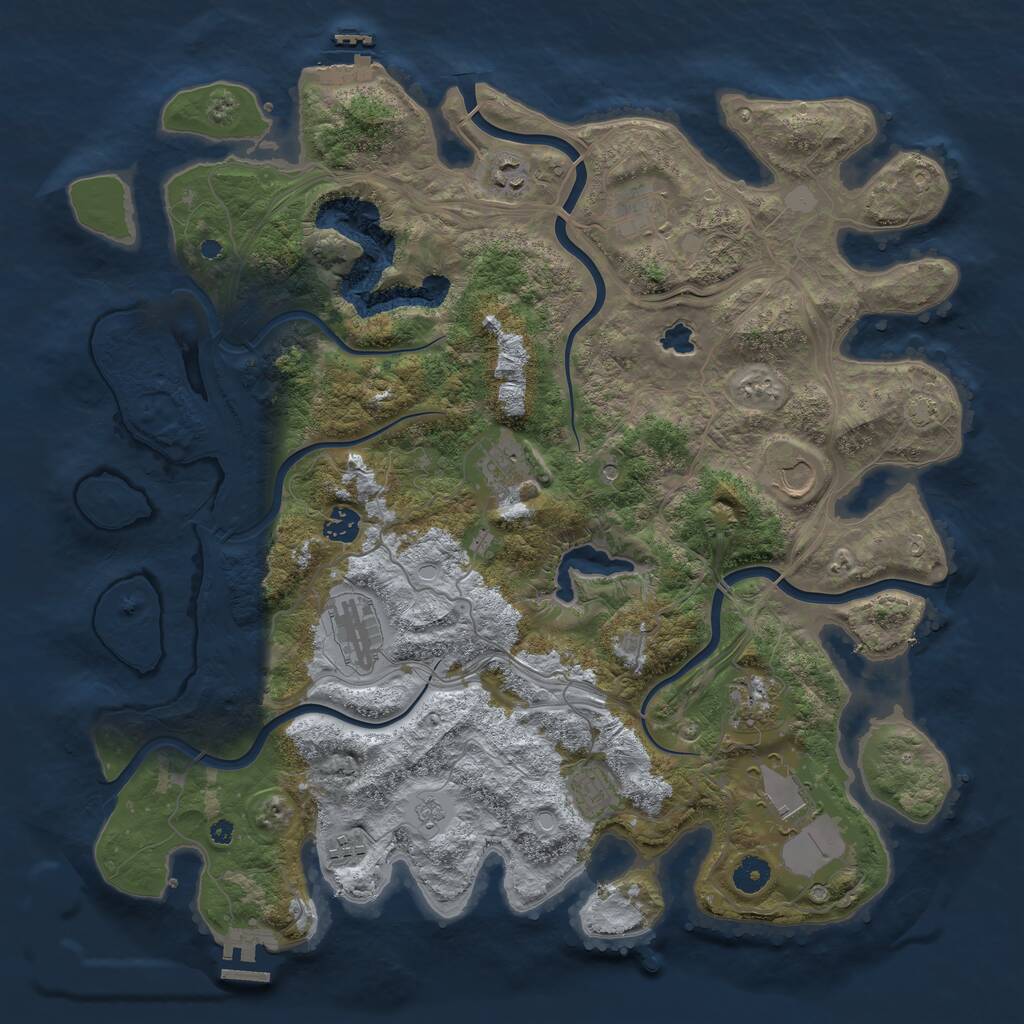 Rust Map: Procedural Map, Size: 4250, Seed: 5234, 16 Monuments