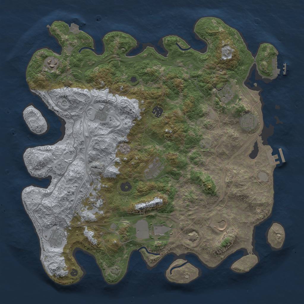 Rust Map: Procedural Map, Size: 4250, Seed: 175439, 19 Monuments