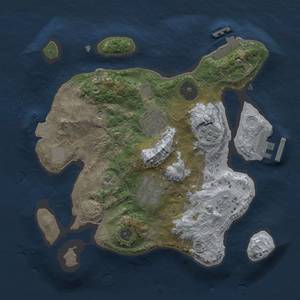 Thumbnail Rust Map: Procedural Map, Size: 2500, Seed: 951753456, 11 Monuments