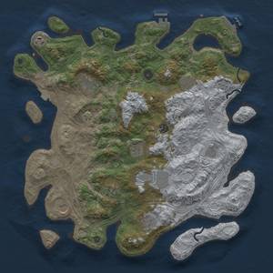 Thumbnail Rust Map: Procedural Map, Size: 4250, Seed: 61936386, 19 Monuments