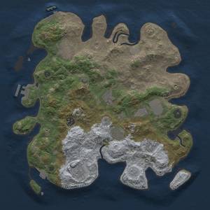 Thumbnail Rust Map: Procedural Map, Size: 3500, Seed: 6825409, 16 Monuments