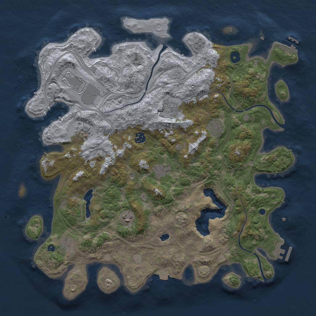 Rust Map: Procedural Map, Size: 4250, Seed: 1532618251, 15 Monuments