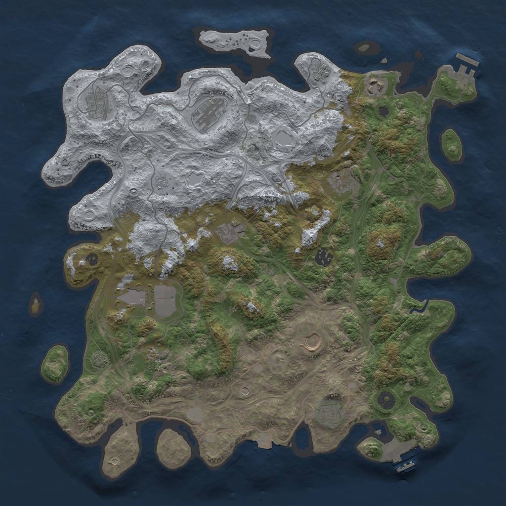 Rust Map: Procedural Map, Size: 4250, Seed: 1532618251, 19 Monuments