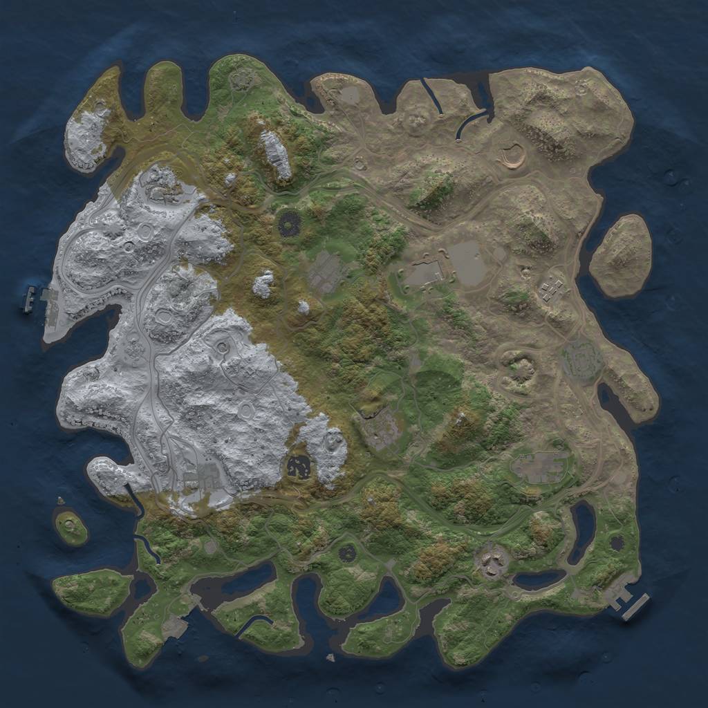 Rust Map: Procedural Map, Size: 4250, Seed: 659474729, 19 Monuments