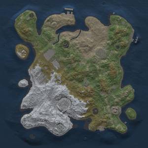 Thumbnail Rust Map: Procedural Map, Size: 3500, Seed: 838573557, 15 Monuments