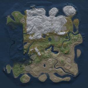Thumbnail Rust Map: Procedural Map, Size: 4000, Seed: 276464512, 15 Monuments