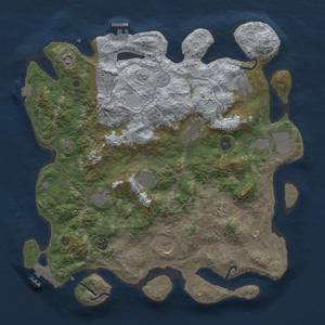 Thumbnail Rust Map: Procedural Map, Size: 4000, Seed: 276464512, 19 Monuments