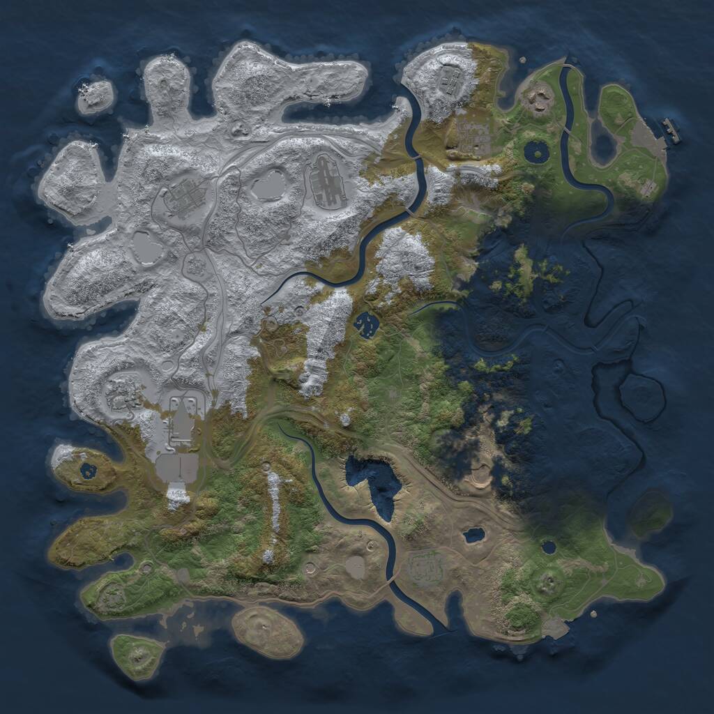 Rust Map: Procedural Map, Size: 4350, Seed: 150824, 15 Monuments