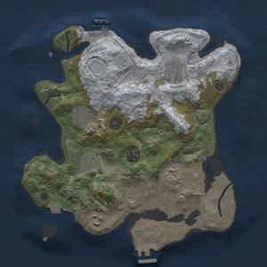 Thumbnail Rust Map: Procedural Map, Size: 3000, Seed: 22206, 14 Monuments