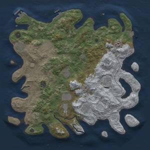 Thumbnail Rust Map: Procedural Map, Size: 4000, Seed: 1243198687, 18 Monuments