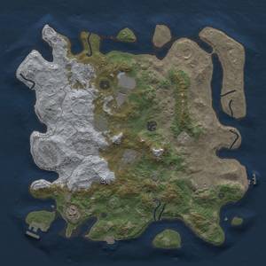 Thumbnail Rust Map: Procedural Map, Size: 4000, Seed: 1307158481, 18 Monuments