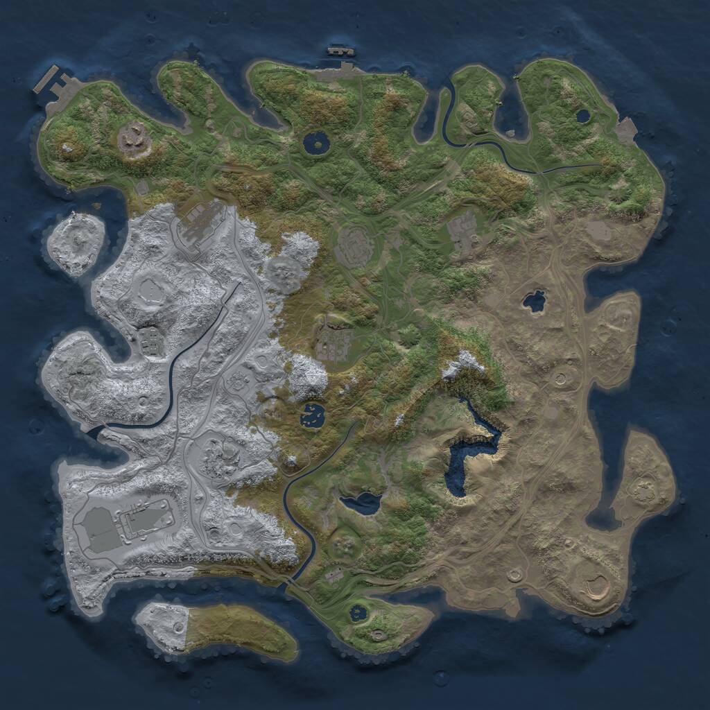 Rust Map: Procedural Map, Size: 4250, Seed: 1731676752, 16 Monuments