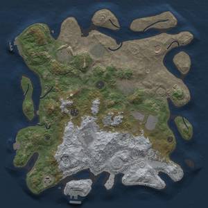 Thumbnail Rust Map: Procedural Map, Size: 3750, Seed: 96549543, 18 Monuments