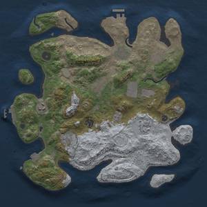 Thumbnail Rust Map: Procedural Map, Size: 3500, Seed: 648732287, 17 Monuments