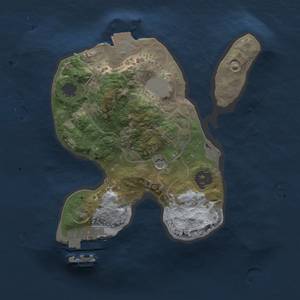 Thumbnail Rust Map: Procedural Map, Size: 1750, Seed: 27163129, 5 Monuments