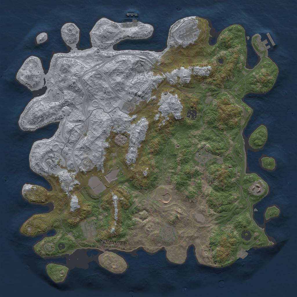 Rust Map: Procedural Map, Size: 4300, Seed: 150824, 19 Monuments