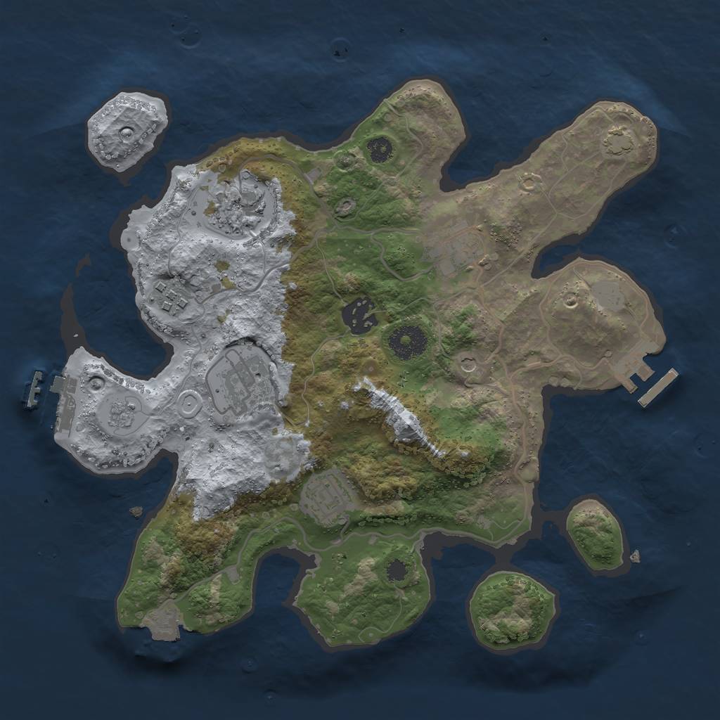 Rust Map: Procedural Map, Size: 3000, Seed: 920482762, 14 Monuments