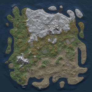 Thumbnail Rust Map: Procedural Map, Size: 5000, Seed: 405467, 19 Monuments