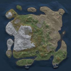 Thumbnail Rust Map: Procedural Map, Size: 3500, Seed: 988352098, 16 Monuments