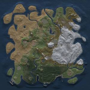 Thumbnail Rust Map: Procedural Map, Size: 4250, Seed: 867368, 18 Monuments