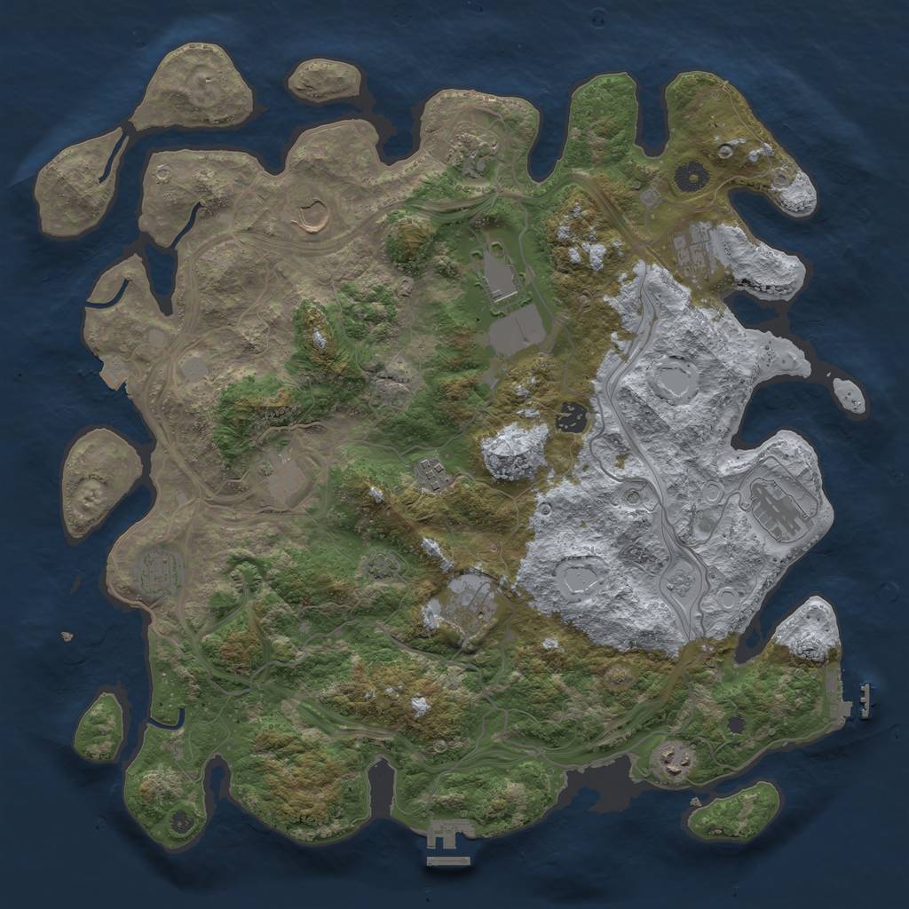 Rust Map: Procedural Map, Size: 4250, Seed: 867368, 19 Monuments