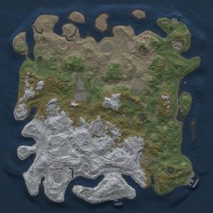 Thumbnail Rust Map: Procedural Map, Size: 4500, Seed: 780600665, 19 Monuments