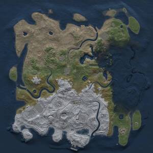 Thumbnail Rust Map: Procedural Map, Size: 4500, Seed: 169614454, 16 Monuments