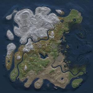 Thumbnail Rust Map: Procedural Map, Size: 4250, Seed: 453879602, 14 Monuments